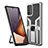 Samsung Galaxy Note 20 5G用ハイブリットバンパーケース プラスチック アンド指輪 マグネット式 ZL1 サムスン シルバー