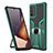 Samsung Galaxy Note 20 5G用ハイブリットバンパーケース プラスチック アンド指輪 マグネット式 ZL1 サムスン グリーン