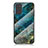 Samsung Galaxy Note 20 5G用ハイブリットバンパーケース プラスチック パターン 鏡面 カバー サムスン ネイビー
