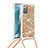 Samsung Galaxy Note 20 5G用シリコンケース ソフトタッチラバー ブリンブリン カバー 携帯ストラップ S03 サムスン 
