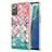 Samsung Galaxy Note 20 5G用シリコンケース ソフトタッチラバー バタフライ パターン カバー Y03B サムスン 