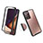 Samsung Galaxy Note 20 Ultra 5G用ハイブリットバンパーケース プラスチック 兼シリコーン カバー 前面と背面 360度 フル R04 サムスン ブラック