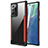 Samsung Galaxy Note 20 Ultra 5G用ハイブリットバンパーケース プラスチック 兼シリコーン カバー 前面と背面 360度 フル R02 サムスン レッド