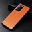 Samsung Galaxy Note 20 Ultra 5G用ケース 高級感 手触り良いレザー柄 R04 サムスン オレンジ