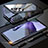 Samsung Galaxy Note 20 Ultra 5G用ケース 高級感 手触り良い アルミメタル 製の金属製 360度 フルカバーバンパー 鏡面 カバー T01 サムスン ブラック
