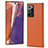 Samsung Galaxy Note 20 Ultra 5G用ケース 高級感 手触り良いレザー柄 N02 サムスン オレンジ