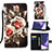 Samsung Galaxy Note 20 Ultra 5G用手帳型 レザーケース スタンド パターン カバー Y02B サムスン ブラック