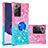 Samsung Galaxy Note 20 Ultra 5G用シリコンケース ソフトタッチラバー ブリンブリン カバー アンド指輪 S02 サムスン ピンク