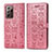 Samsung Galaxy Note 20 Ultra 5G用手帳型 レザーケース スタンド パターン カバー S03D サムスン ローズゴールド