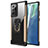 Samsung Galaxy Note 20 Ultra 5G用ハイブリットバンパーケース スタンド プラスチック 兼シリコーン カバー マグネット式 RJ1 サムスン ゴールド
