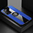 Samsung Galaxy Note 20 Ultra 5G用極薄ソフトケース シリコンケース 耐衝撃 全面保護 アンド指輪 マグネット式 バンパー X01L サムスン ネイビー