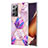 Samsung Galaxy Note 20 Ultra 5G用シリコンケース ソフトタッチラバー バタフライ パターン カバー Y01B サムスン ラベンダー