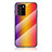 Samsung Galaxy Note 20 Ultra 5G用ハイブリットバンパーケース プラスチック 鏡面 虹 グラデーション 勾配色 カバー LS2 サムスン オレンジ