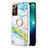 Samsung Galaxy Note 20 Ultra 5G用シリコンケース ソフトタッチラバー バタフライ パターン カバー アンド指輪 Y05B サムスン 