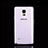 Samsung Galaxy Note 4 SM-N910F用ソフトケース フルカバー クリア透明 サムスン パープル