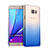 Samsung Galaxy Note 5 N9200 N920 N920F用ハードケース グラデーション 勾配色 クリア透明 サムスン ネイビー