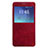 Samsung Galaxy Note 5 N9200 N920 N920F用手帳型 レザーケース スタンド L01 サムスン レッド