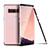 Samsung Galaxy Note 8用極薄ソフトケース シリコンケース 耐衝撃 全面保護 クリア透明 T06 サムスン ピンク