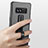 Samsung Galaxy Note 8用シリコンケース ソフトタッチラバー アンド指輪 ツイル サムスン ブラック