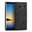 Samsung Galaxy Note 8用シリコンケース ソフトタッチラバー レザー柄 R02 サムスン ブラック