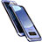 Samsung Galaxy Note 8用ケース 高級感 手触り良い アルミメタル 製の金属製 360度 フルカバーバンパー 鏡面 カバー M01 サムスン ネイビー