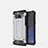 Samsung Galaxy Note 8用360度 フルカバー極薄ソフトケース シリコンケース 耐衝撃 全面保護 バンパー S02 サムスン シルバー