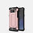 Samsung Galaxy Note 8用360度 フルカバー極薄ソフトケース シリコンケース 耐衝撃 全面保護 バンパー S02 サムスン ローズゴールド