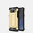 Samsung Galaxy Note 8用360度 フルカバー極薄ソフトケース シリコンケース 耐衝撃 全面保護 バンパー S02 サムスン ゴールド