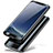 Samsung Galaxy Note 8用ハードケース プラスチック 質感もマット 前面と背面 360度 フルカバー A01 サムスン ブラック