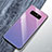 Samsung Galaxy Note 8用ハイブリットバンパーケース プラスチック 鏡面 虹 グラデーション 勾配色 カバー M01 サムスン 