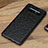 Samsung Galaxy Note 8 Duos N950F用シリコンケース ソフトタッチラバー レザー柄 Q01 サムスン ブラック