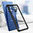 Samsung Galaxy Note 9用360度 フルカバーハイブリットバンパーケース クリア透明 プラスチック 鏡面 サムスン ブラック