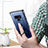Samsung Galaxy Note 9用360度 フルカバーハイブリットバンパーケース クリア透明 プラスチック 鏡面 アンド指輪 マグネット式 サムスン ブラック