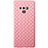 Samsung Galaxy Note 9用シリコンケース ソフトタッチラバー レザー柄 L01 サムスン ローズゴールド