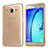 Samsung Galaxy On5 G550FY用極薄ソフトケース シリコンケース 耐衝撃 全面保護 クリア透明 T03 サムスン ゴールド