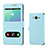 Samsung Galaxy On7 Pro用手帳型 レザーケース スタンド カバー サムスン ブルー