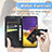 Samsung Galaxy Quantum2 5G用手帳型 レザーケース スタンド バタフライ 蝶 カバー サムスン 