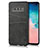 Samsung Galaxy S10 5G用ケース 高級感 手触り良いレザー柄 R02 サムスン ブラック