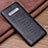 Samsung Galaxy S10 5G用ケース 高級感 手触り良いレザー柄 R03 サムスン ブラック