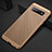 Samsung Galaxy S10 5G用ハードケース プラスチック メッシュ デザイン カバー サムスン ゴールド