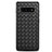 Samsung Galaxy S10 5G用シリコンケース ソフトタッチラバー レザー柄 L02 サムスン ブラック