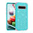 Samsung Galaxy S10 5G用ハイブリットバンパーケース ブリンブリン カバー 前面と背面 360度 フル U01 サムスン シアン