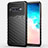 Samsung Galaxy S10用シリコンケース ソフトタッチラバー ライン カバー C02 サムスン ブラック
