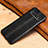 Samsung Galaxy S10用ケース 高級感 手触り良いレザー柄 R06 サムスン ブラック