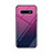 Samsung Galaxy S10用ハイブリットバンパーケース プラスチック 鏡面 虹 グラデーション 勾配色 カバー サムスン パープル