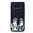 Samsung Galaxy S10用シリコンケース ソフトタッチラバー バタフライ パターン カバー サムスン ホワイト
