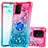 Samsung Galaxy S10 Lite用シリコンケース ソフトタッチラバー ブリンブリン カバー アンド指輪 S02 サムスン ピンク