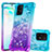 Samsung Galaxy S10 Lite用シリコンケース ソフトタッチラバー ブリンブリン カバー S02 サムスン ブルー