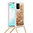Samsung Galaxy S10 Lite用シリコンケース ソフトタッチラバー ブリンブリン カバー 携帯ストラップ S03 サムスン ゴールド