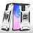 Samsung Galaxy S10 Lite用ハイブリットバンパーケース プラスチック アンド指輪 マグネット式 MQ1 サムスン シルバー